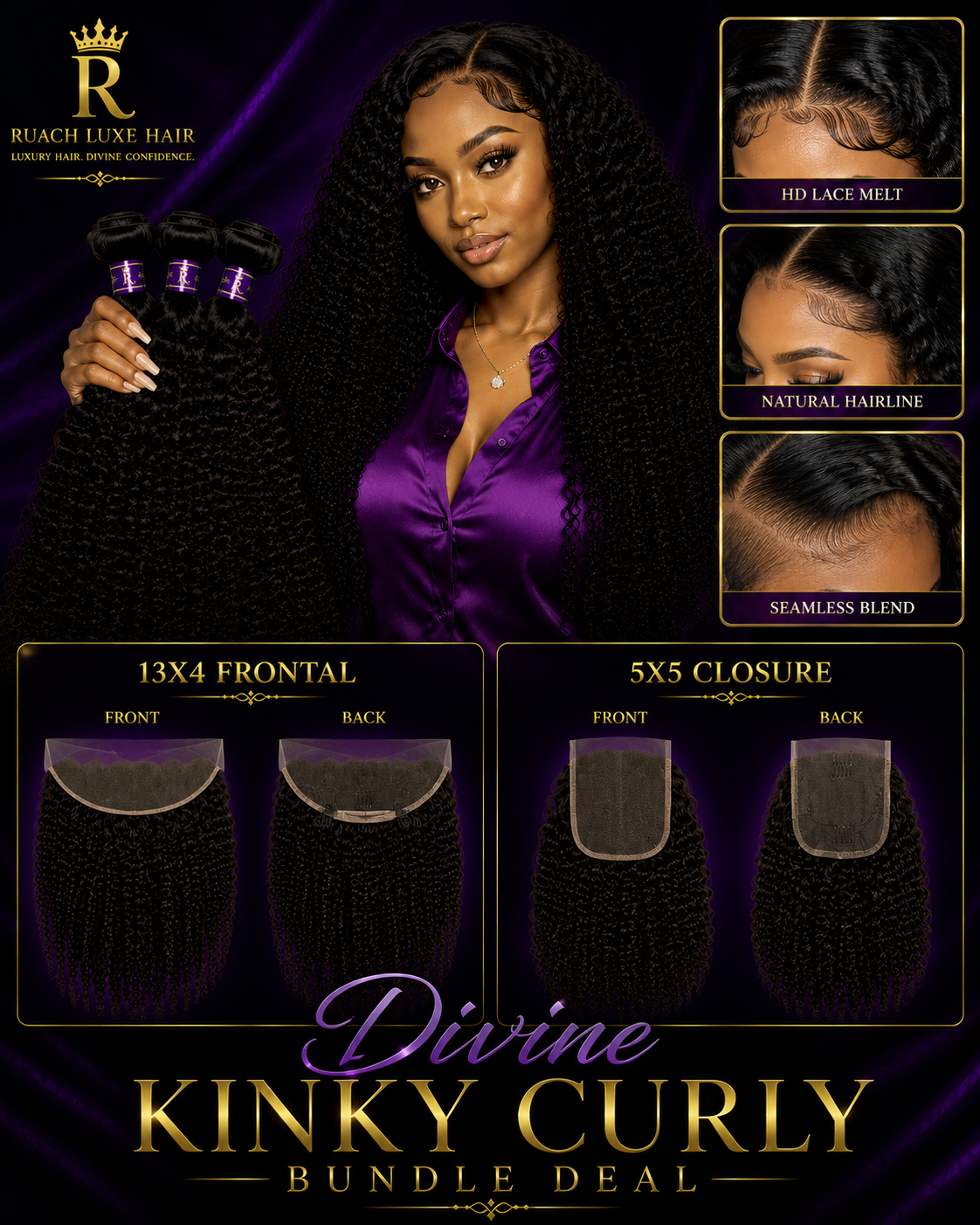 Divine Kinky Curly Bundle Deal