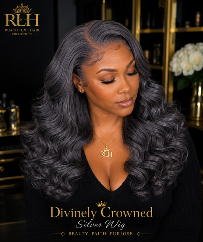 Divinely Crowned Silver Wig