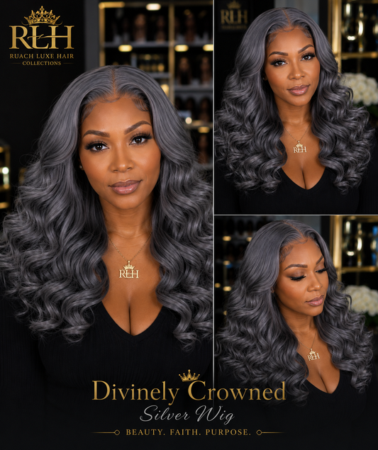 Divinely Crowned Silver Wig