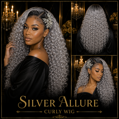 Silver Allure  Curly Wig